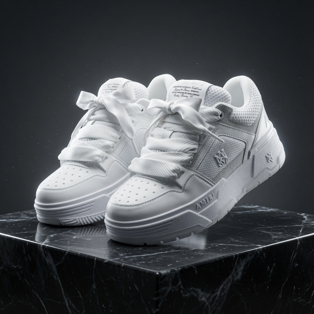 Zapatillas White Luxe Premium – Elegancia Escultural en Blanco Inmaculado